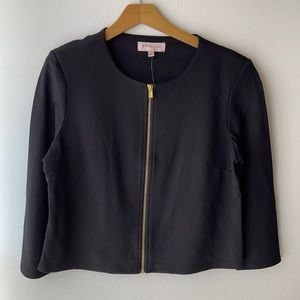 Women’s Philosophy Black Zip Cardigan LARGE